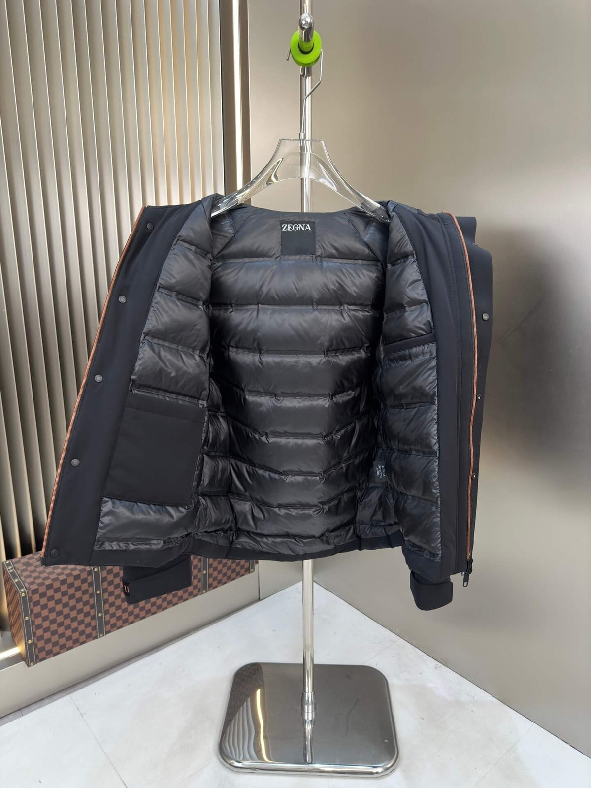 Zegna Men’s Hooded Down Jacket- Black