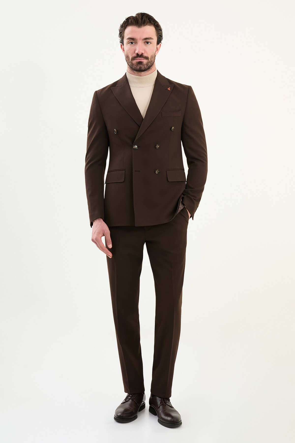 brown formal dress men Elegance In Motion Man 3 Pieces Brown Suit Men's Wear For Prom