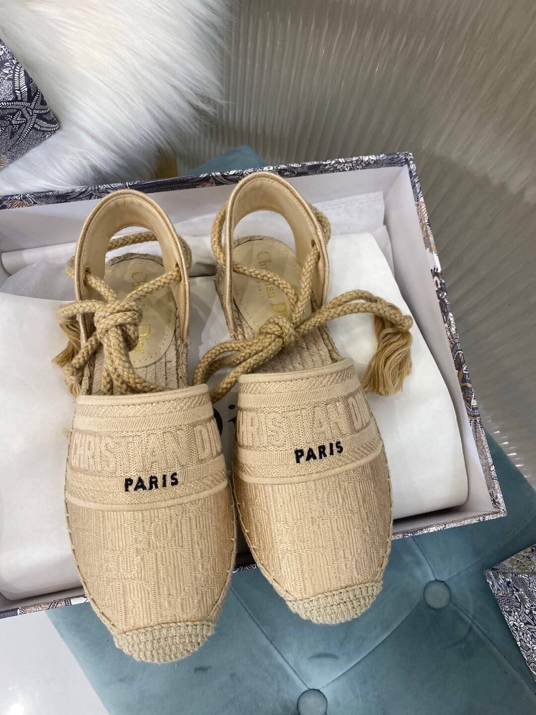 Christian Dior Granville Espadrille-Sandale Beige