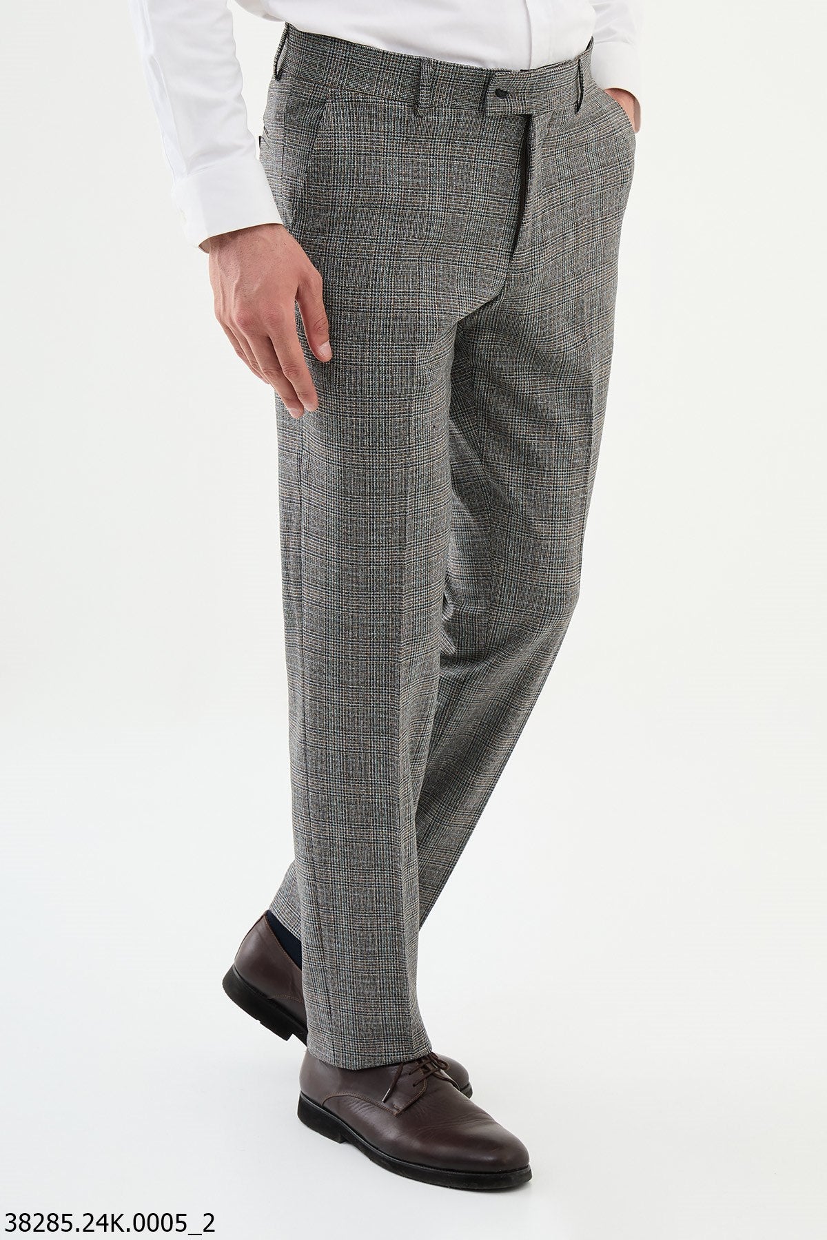 Classic Glen Check Gray Suit Pants – HolloMen