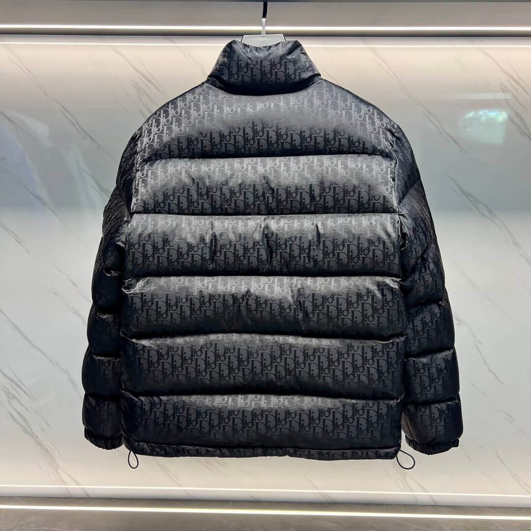 Dior Black Oblique Technical Jacquard Down Jacket