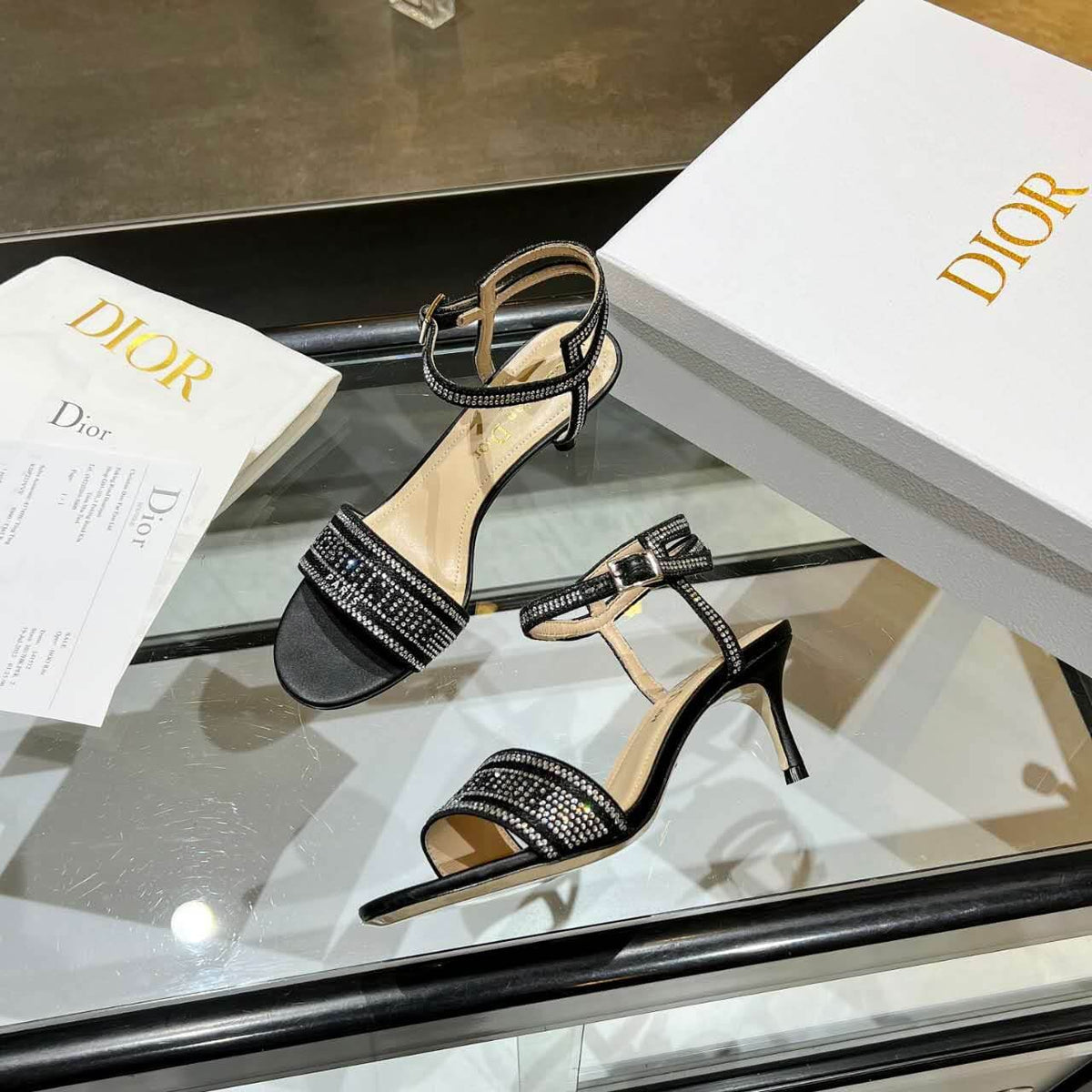 Dior Dway Heeled Sandal Black