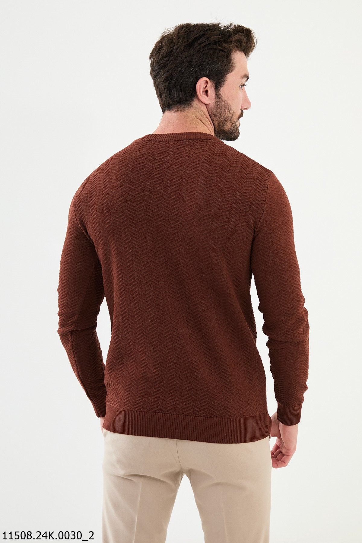 Suéter de malha texturizada HolloMen.