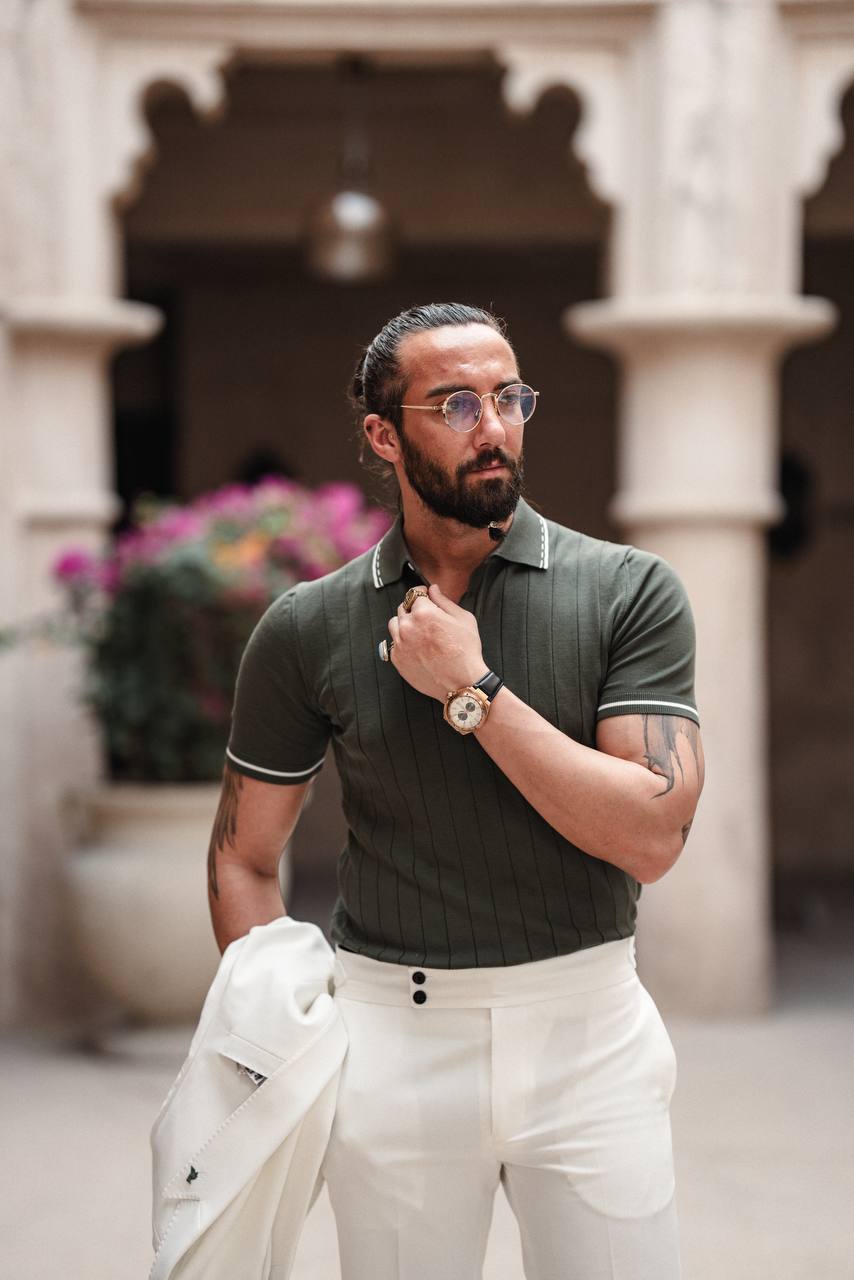 Khaki Knit Polo – Modern Summer Icon