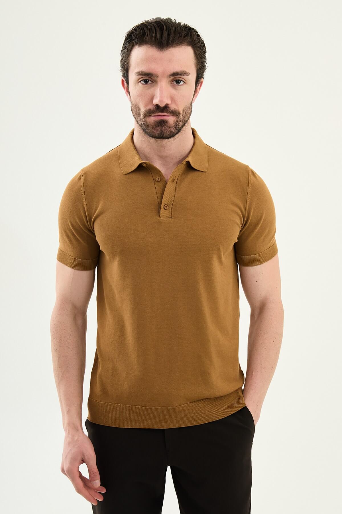 Caserta Polo Shirt — Camel | HolloMen