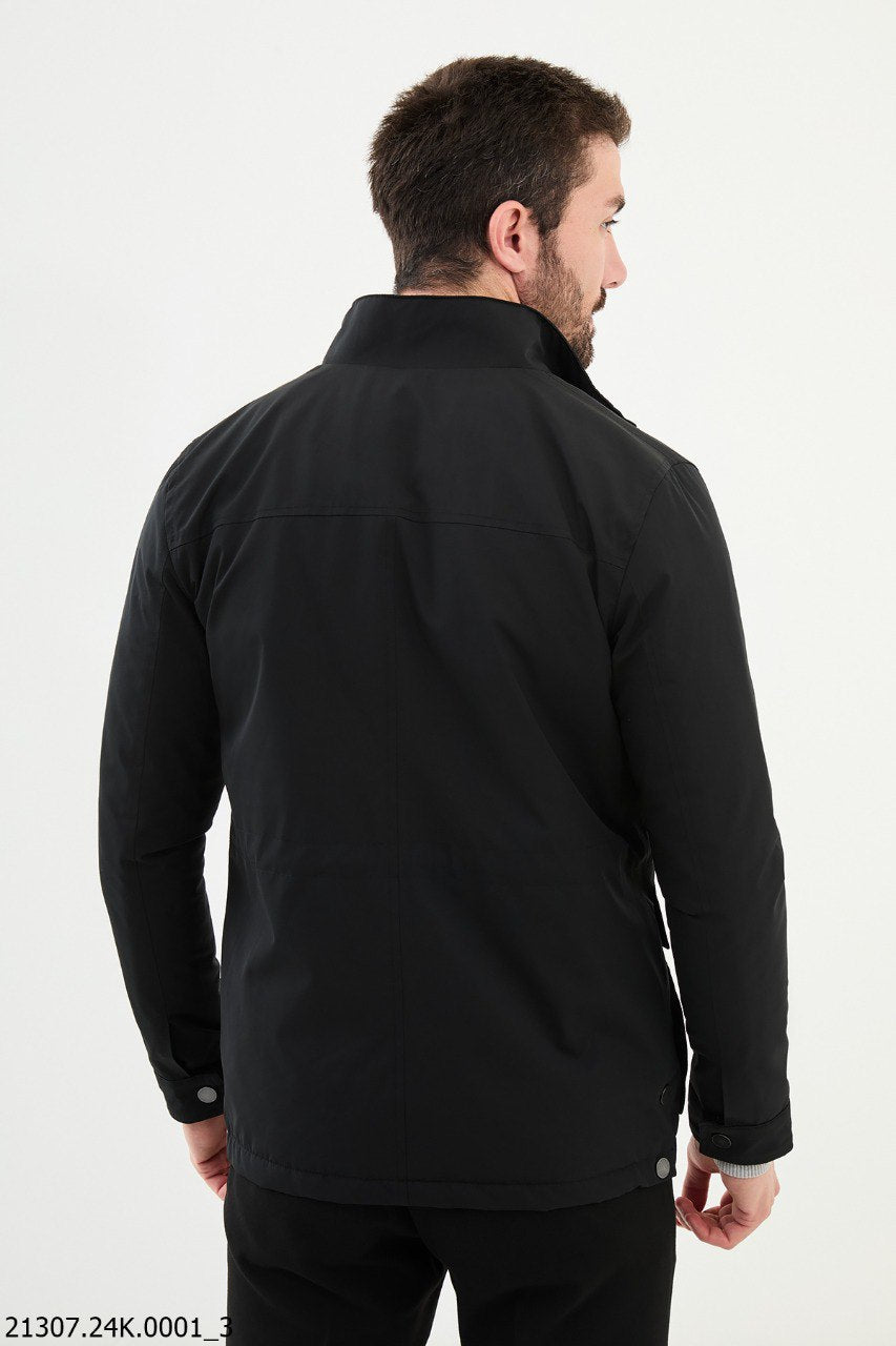 Veste utilitaire noire pour homme