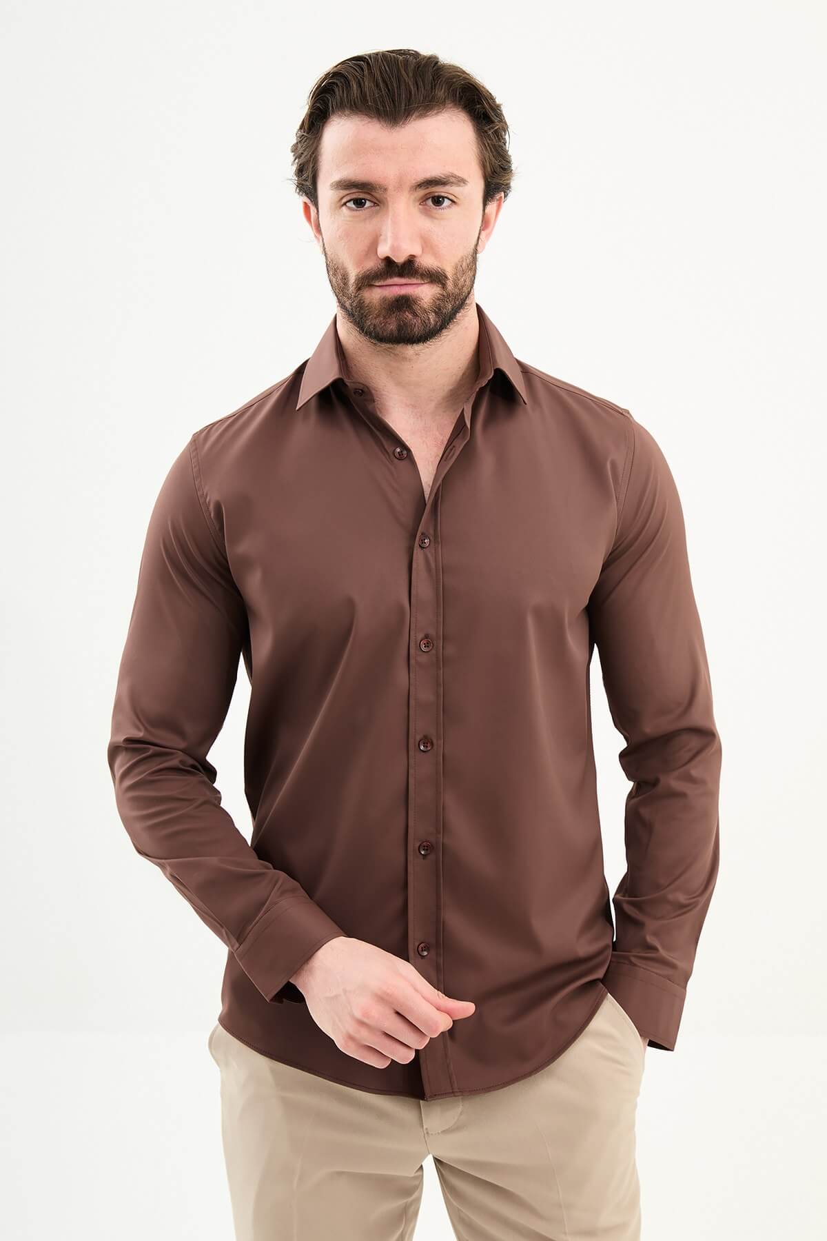 Nice Dress Shirt — Brown