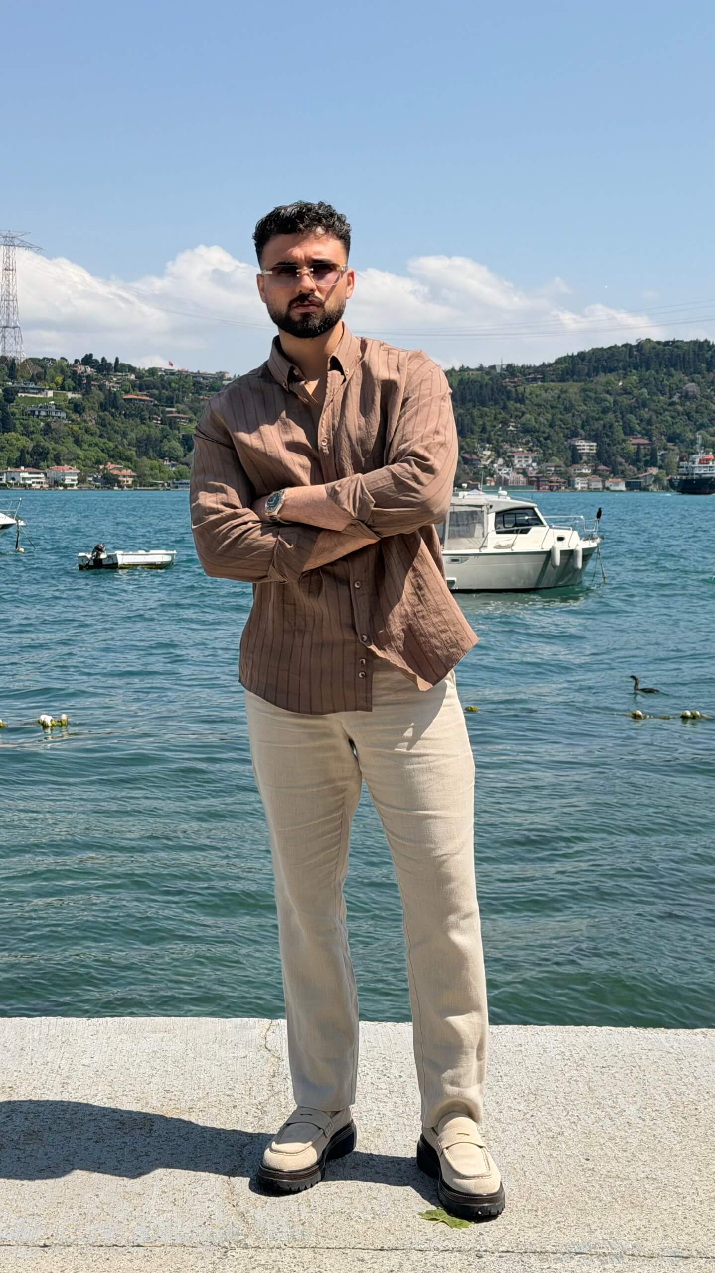 Marseille Striped Brown Shirt – HolloMen