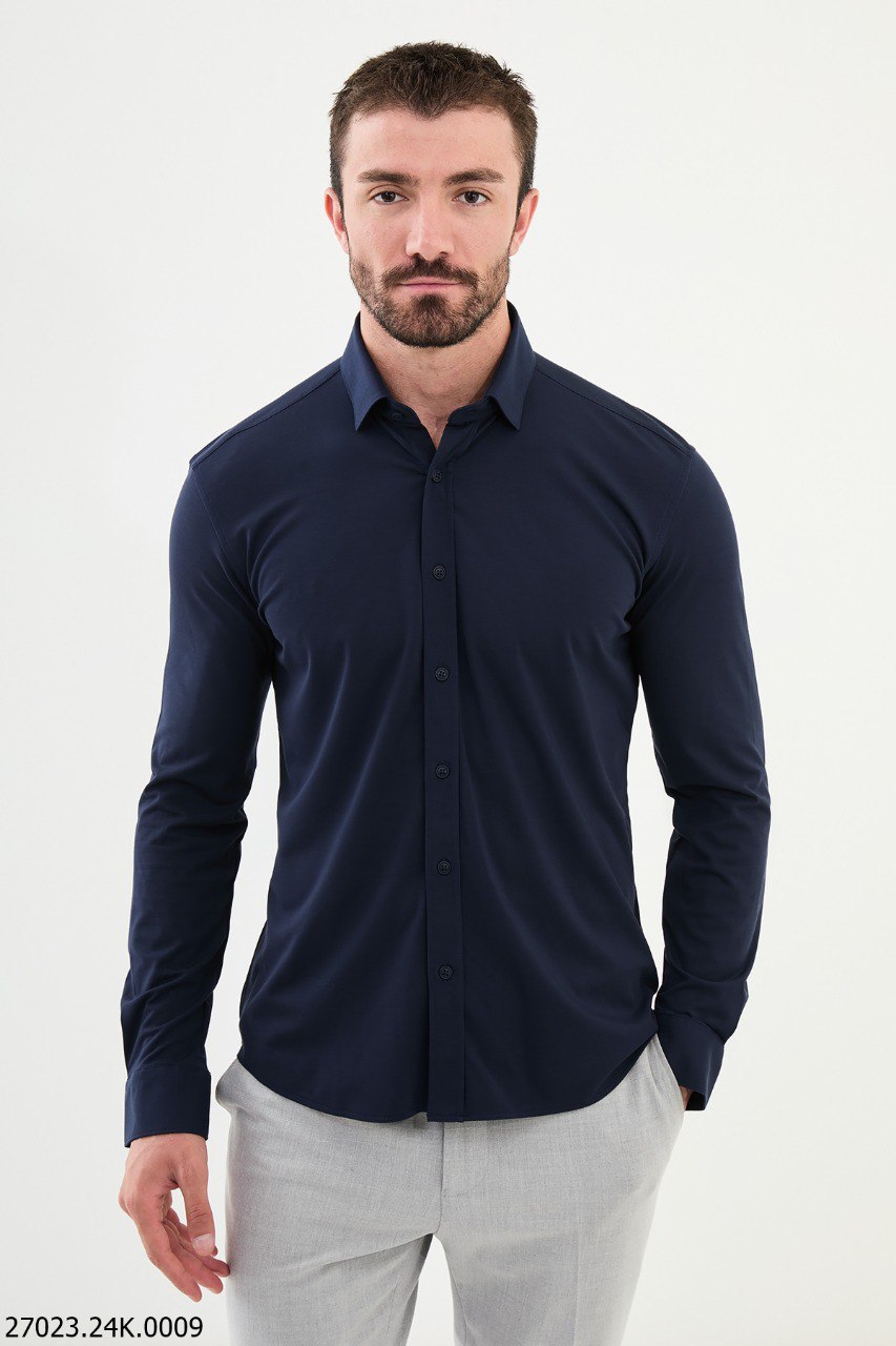 navy blue mens dress shirt long sleeve Navy Long Sleeve Button Up