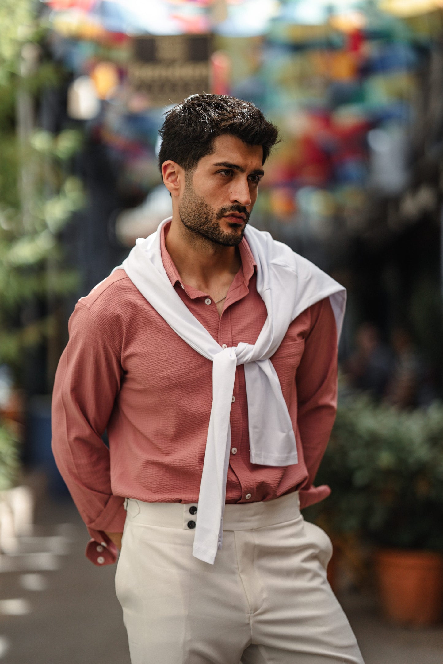 Tulum Pink Linen Shirt