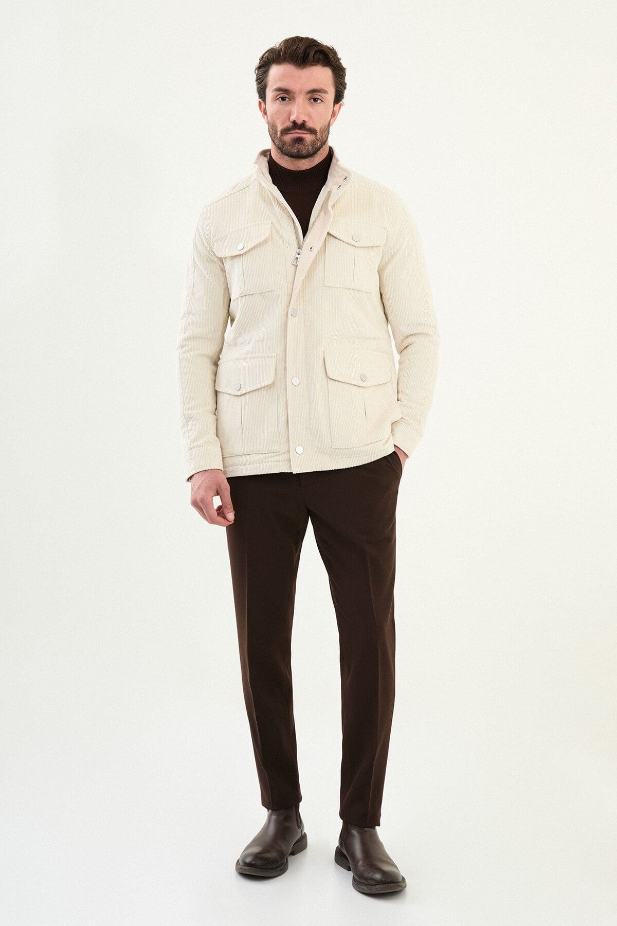 St. Moritz Chore Jacket — Off-White | HolloMen