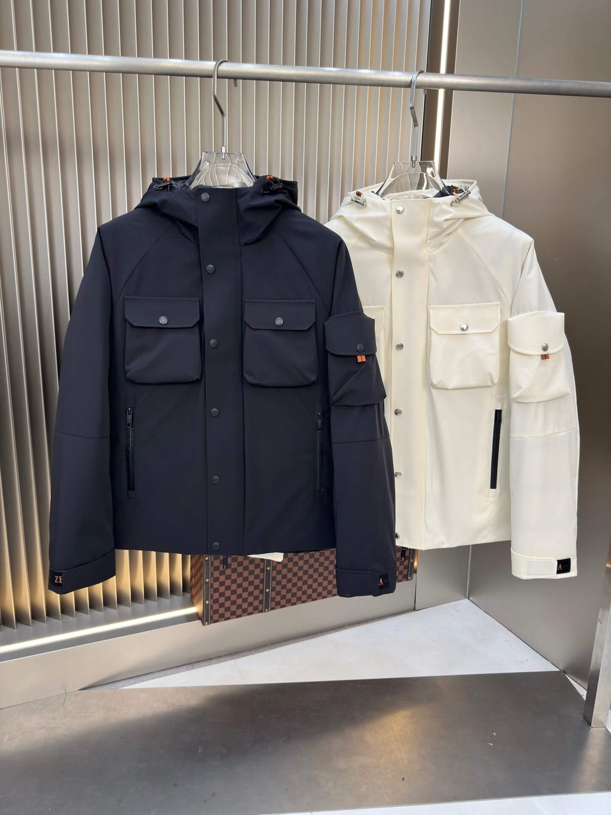 Zegna Men’s Hooded Down Jacket- Black
