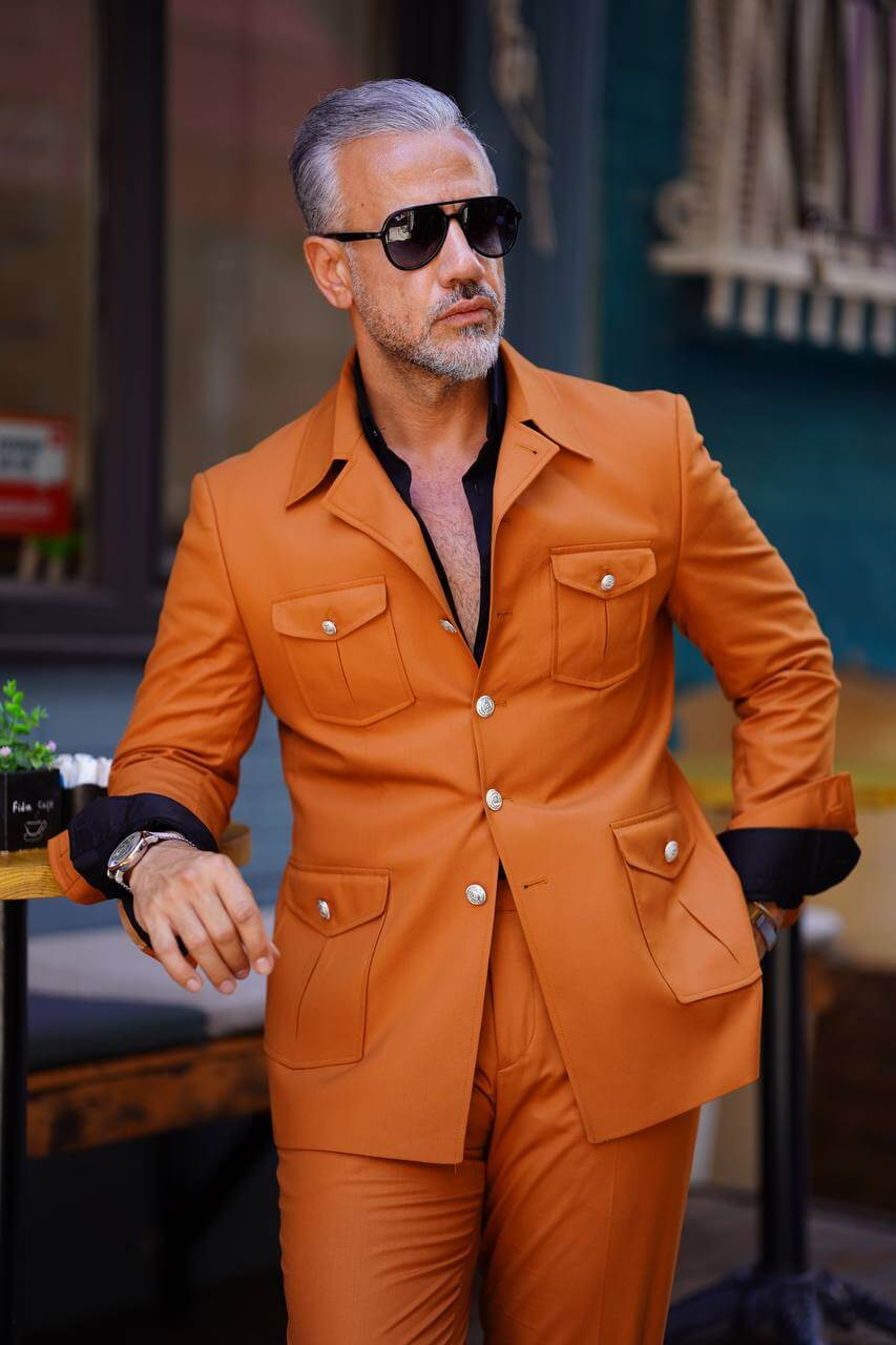 A Terracotta Tile Utility Suit on Display.