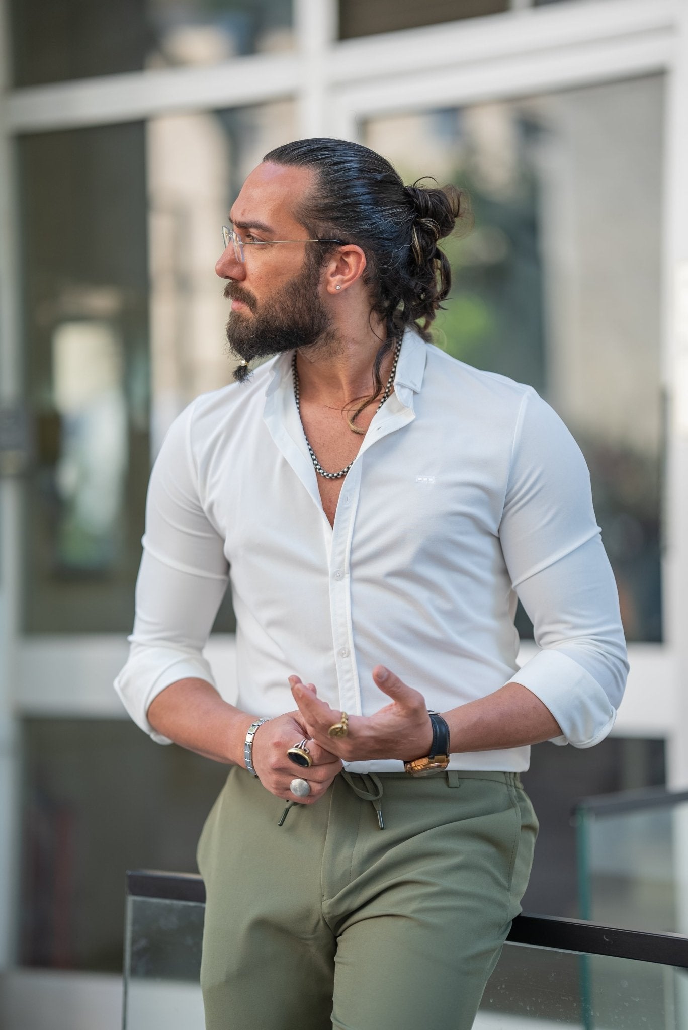 Men's White Cotton Shirt