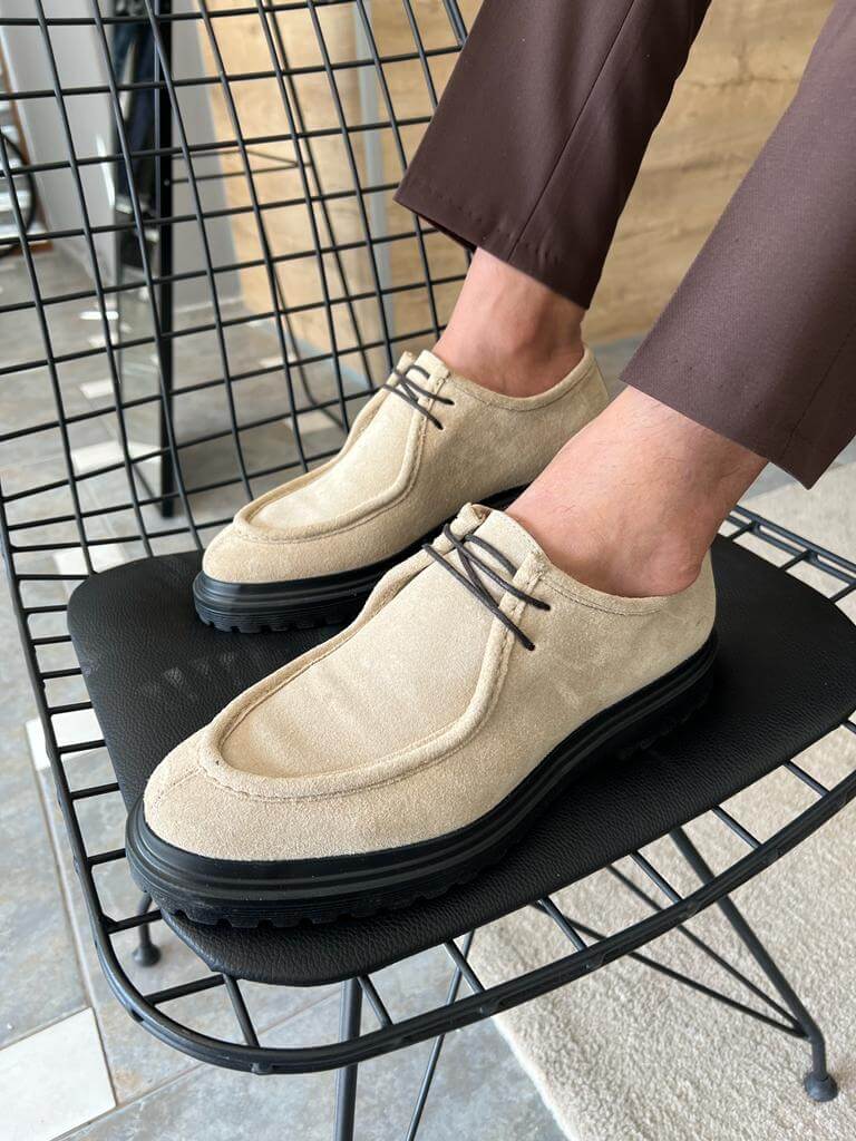 Beige Suede Leather Shoe 39