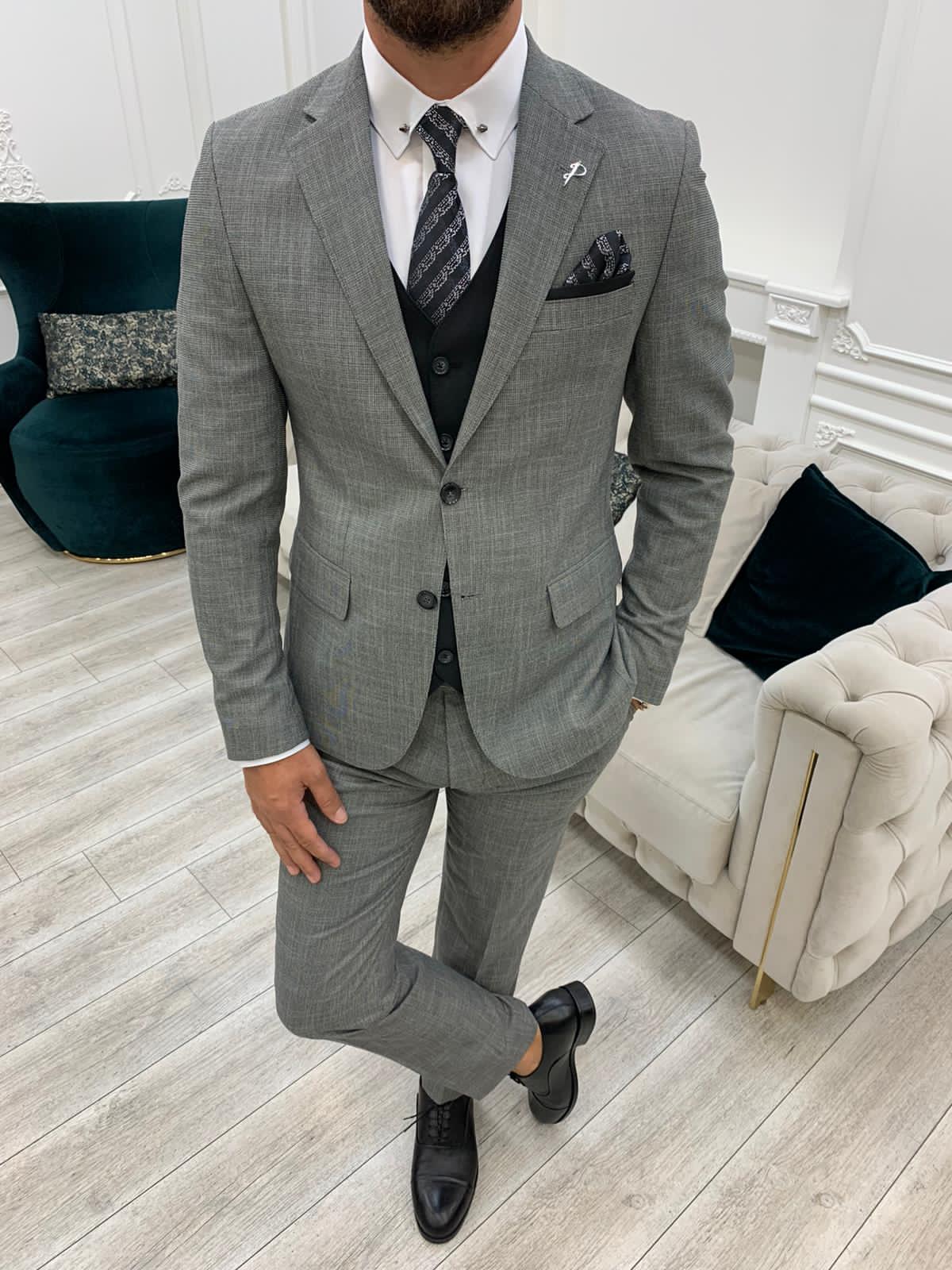 Birch Slim Fit Gray Suit