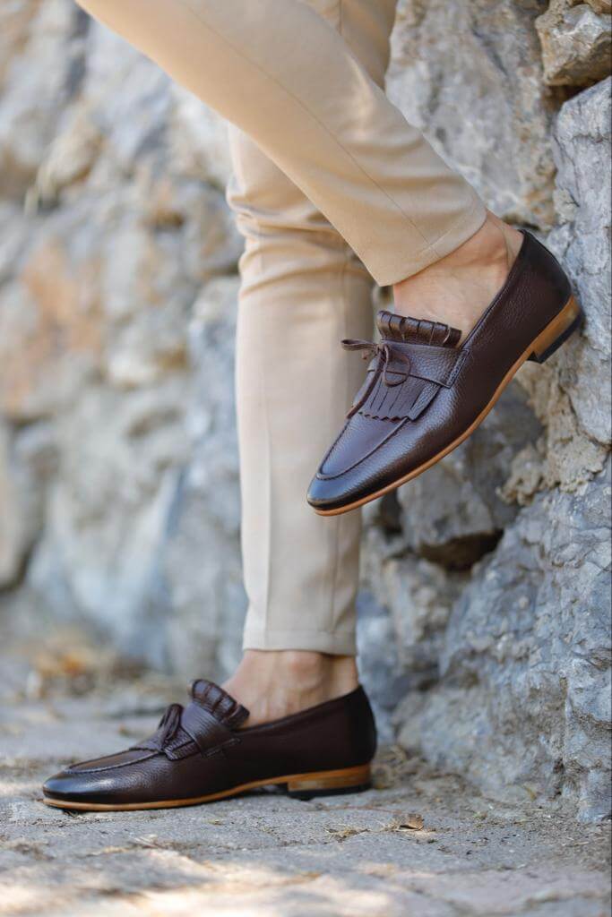 Brown Detail Loafers