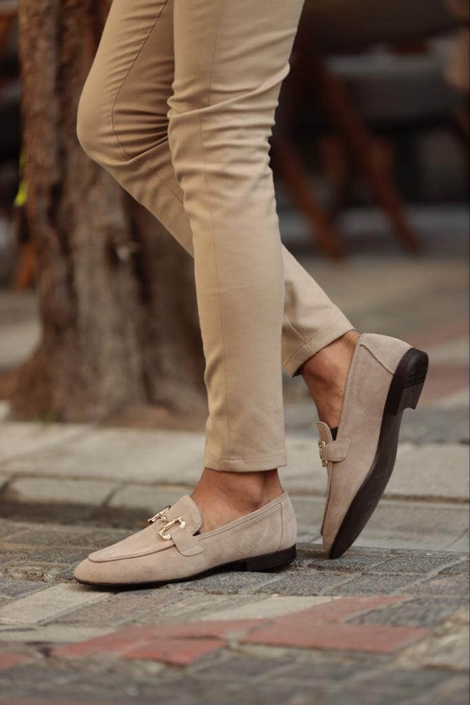 Siena Suede Beige Hazel Loafers HolloMen Siena Suede Beige Hazel Loafers HolloMen