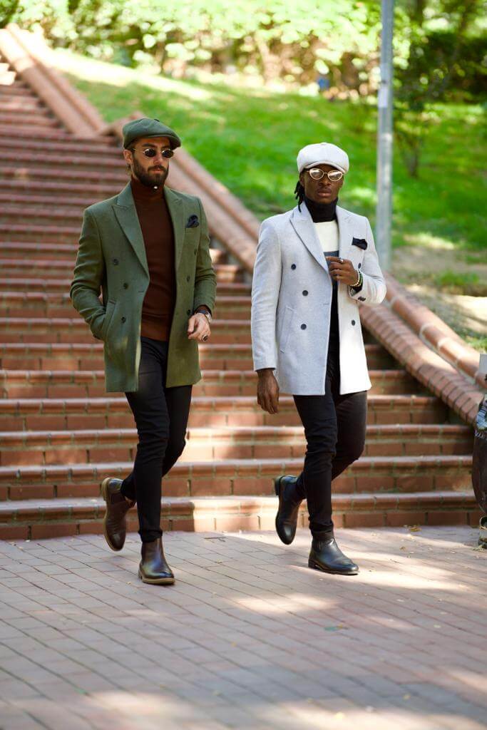 Khaki Cachet Coat with Buttoned Front