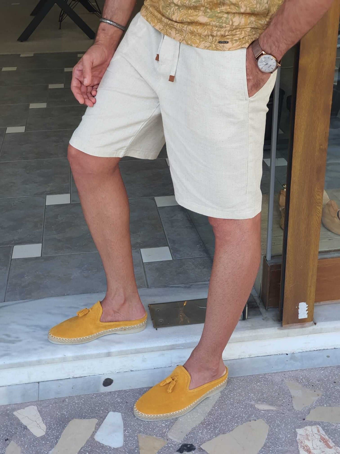 Grava Light Beige Shorts - Hollo Men