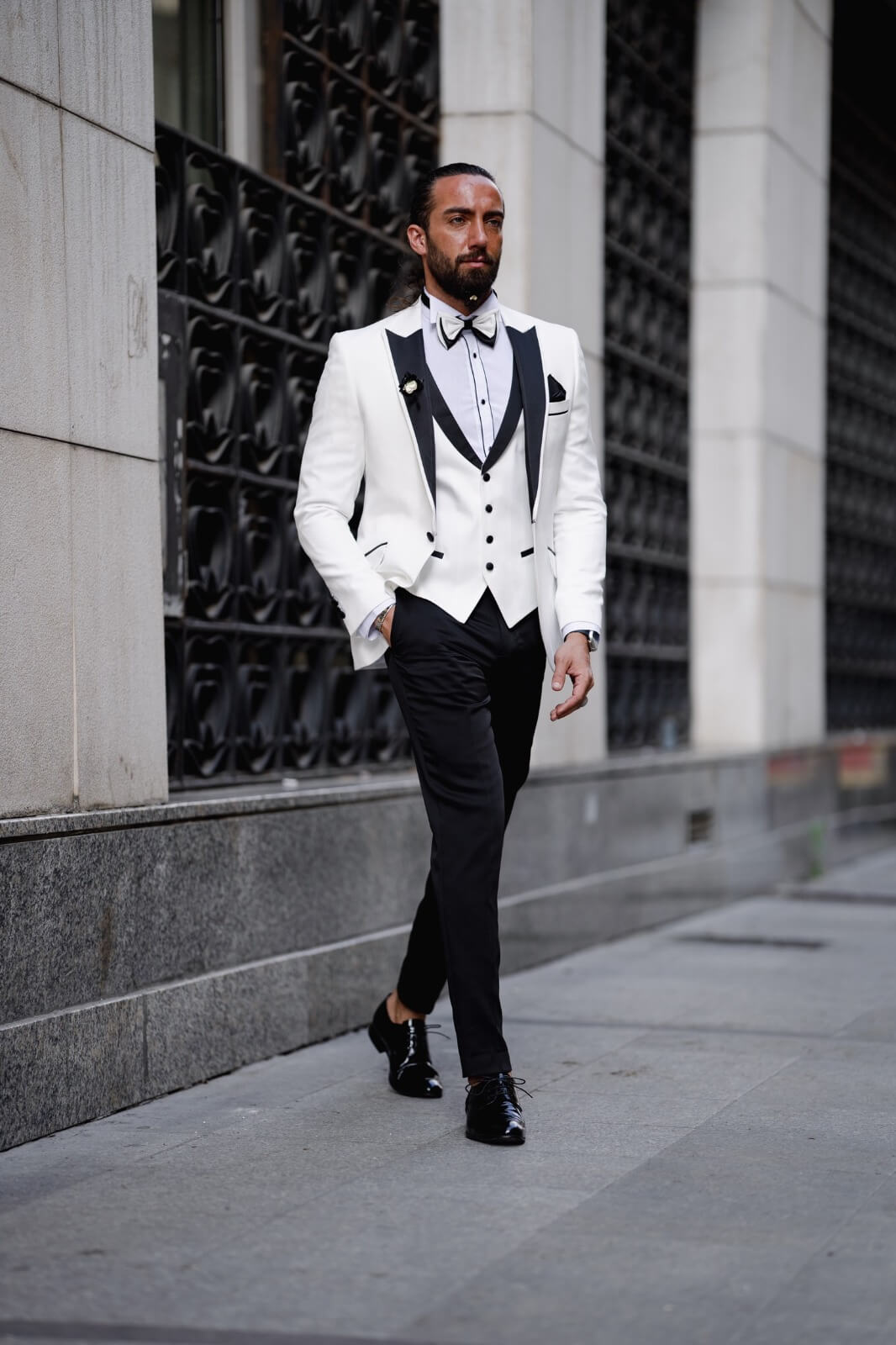 black and white dress suit Black Suit Outfit