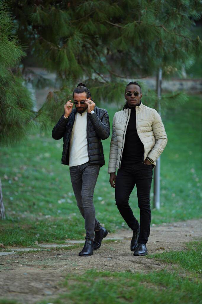 Giacca in pelle HolloMen ( 2 colori )