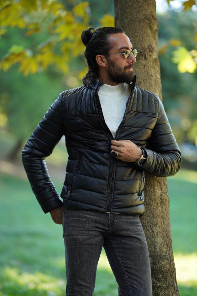 Giacca in pelle HolloMen ( 2 colori )