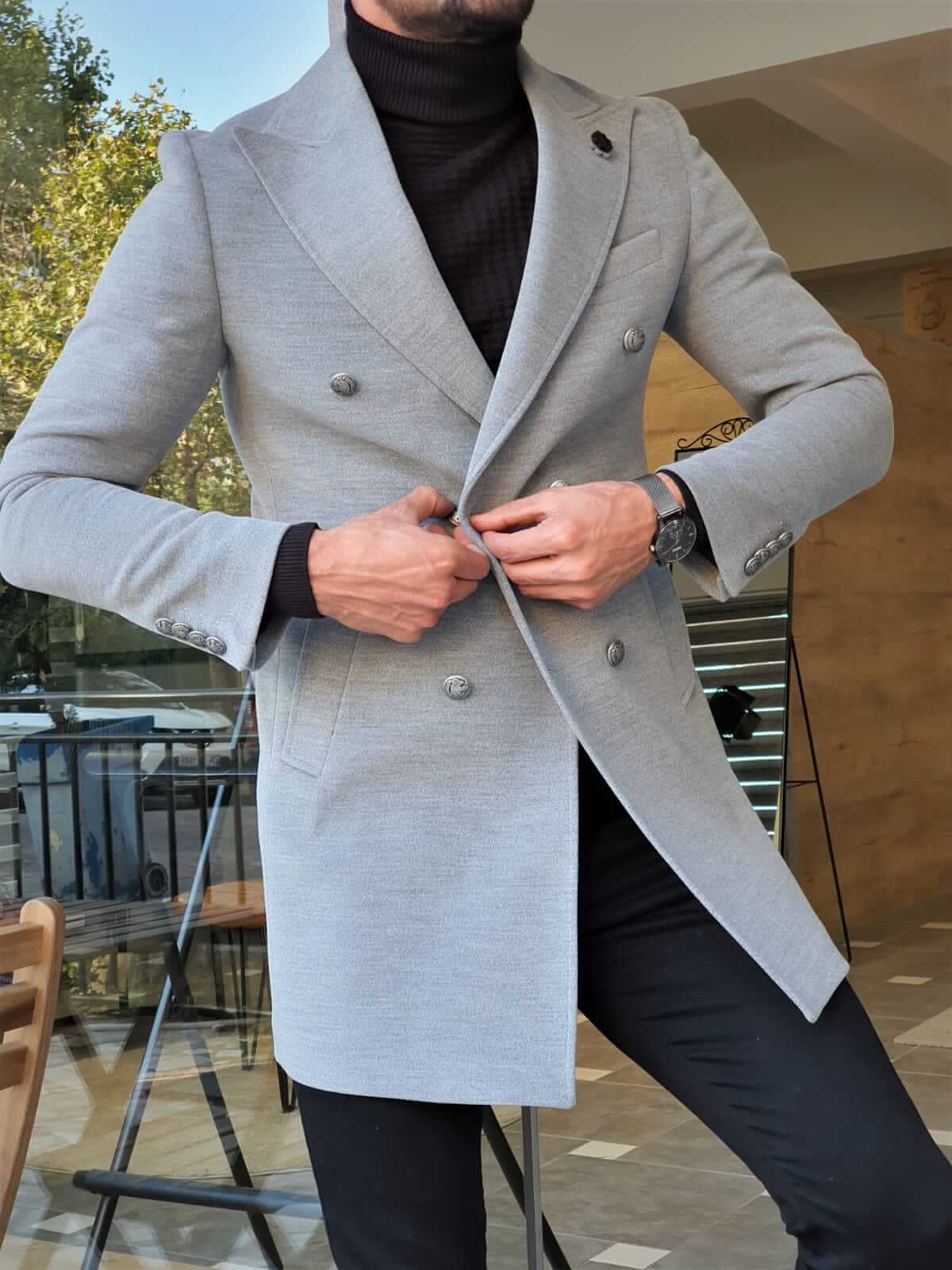 Gray WinterFell Coat for Men