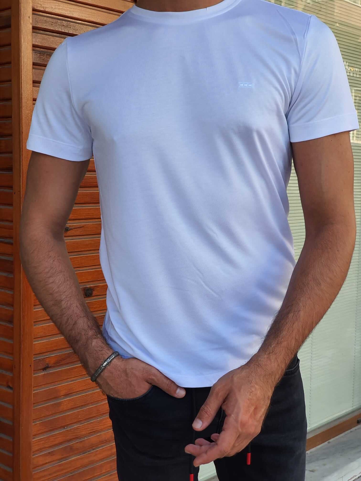 Lycra White T-Shirt - Hollo Men
