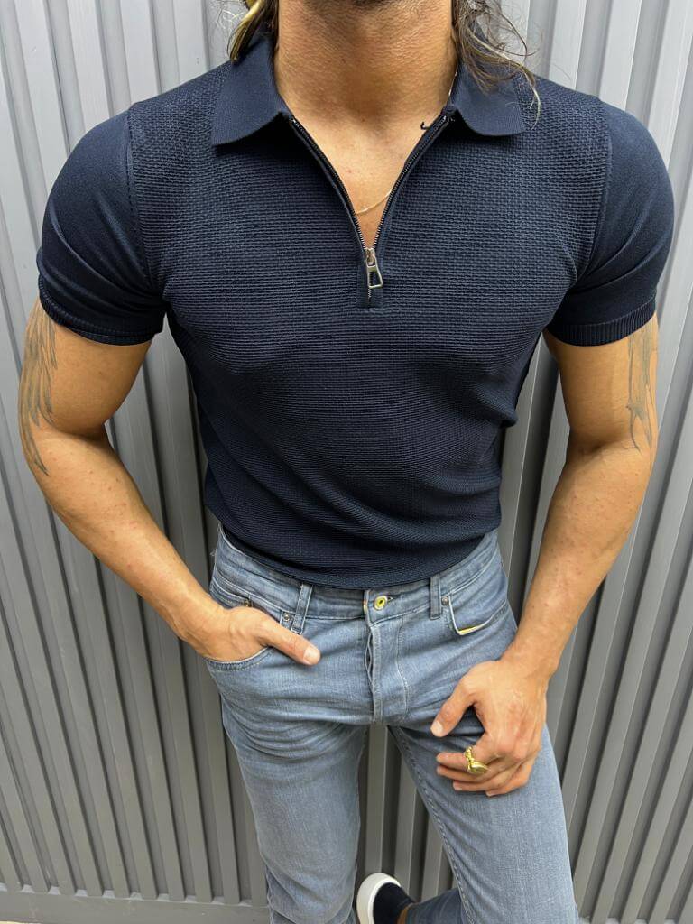 Navy Blue Polo T-shirt