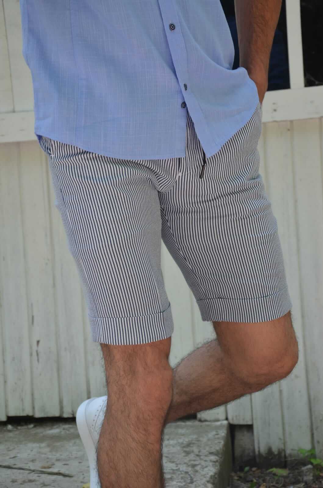 NAVY BLUE SHORTS - Hollo Men