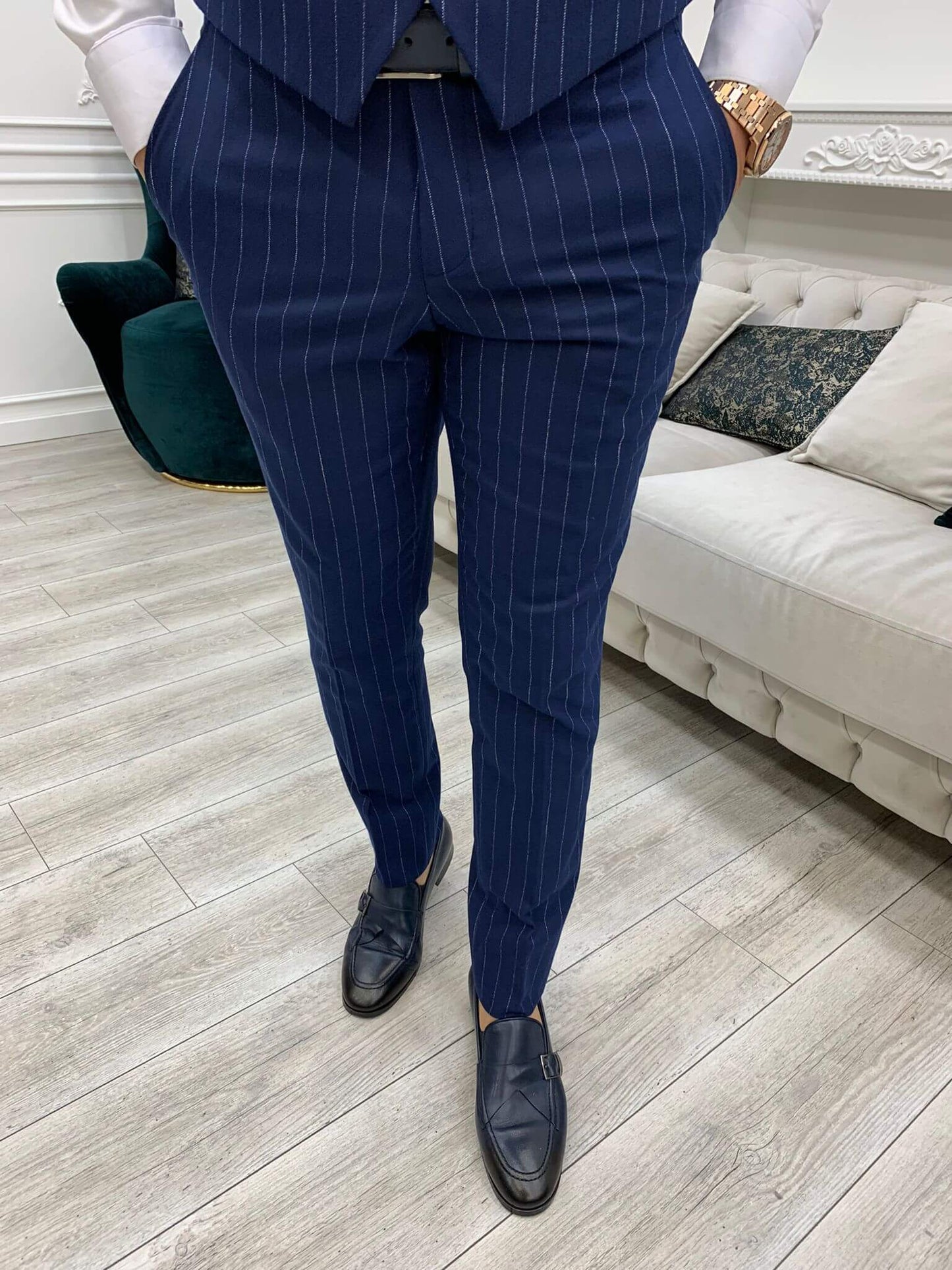 Ottawa Sax Blue Slim Fit  Suit