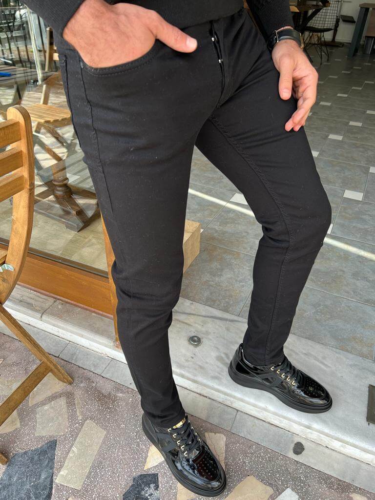 Vaqueros negros de hombre Slim Fit