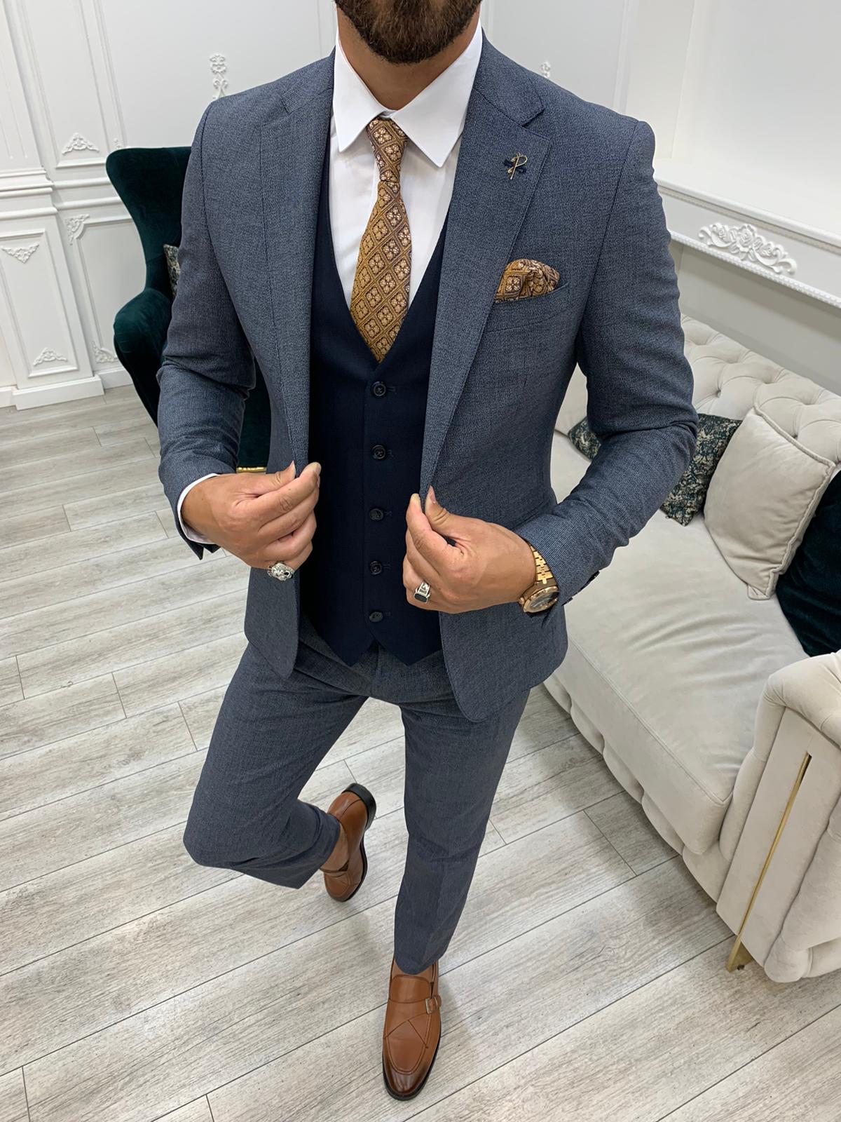 Smoked Navy Blue Suit