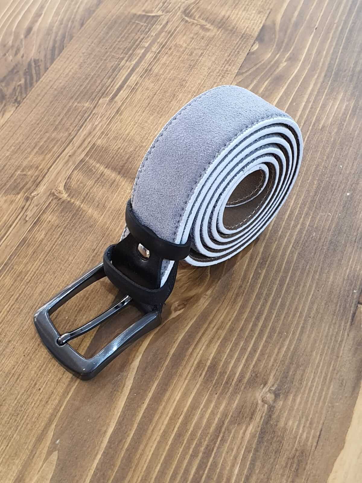 SUEDE GRAY BELT - Hollo Men