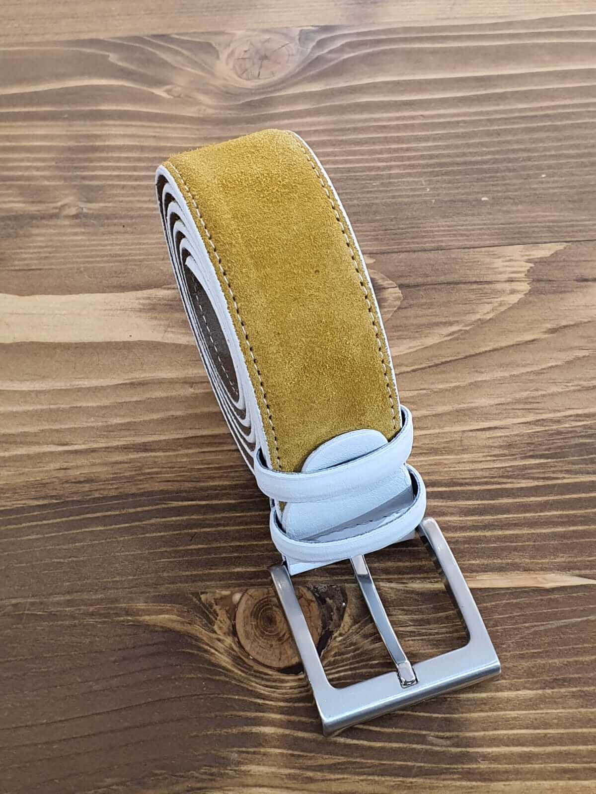 SUEDE YELLOW BELT - Hollo Men