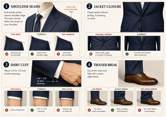 Suit fitting guide.