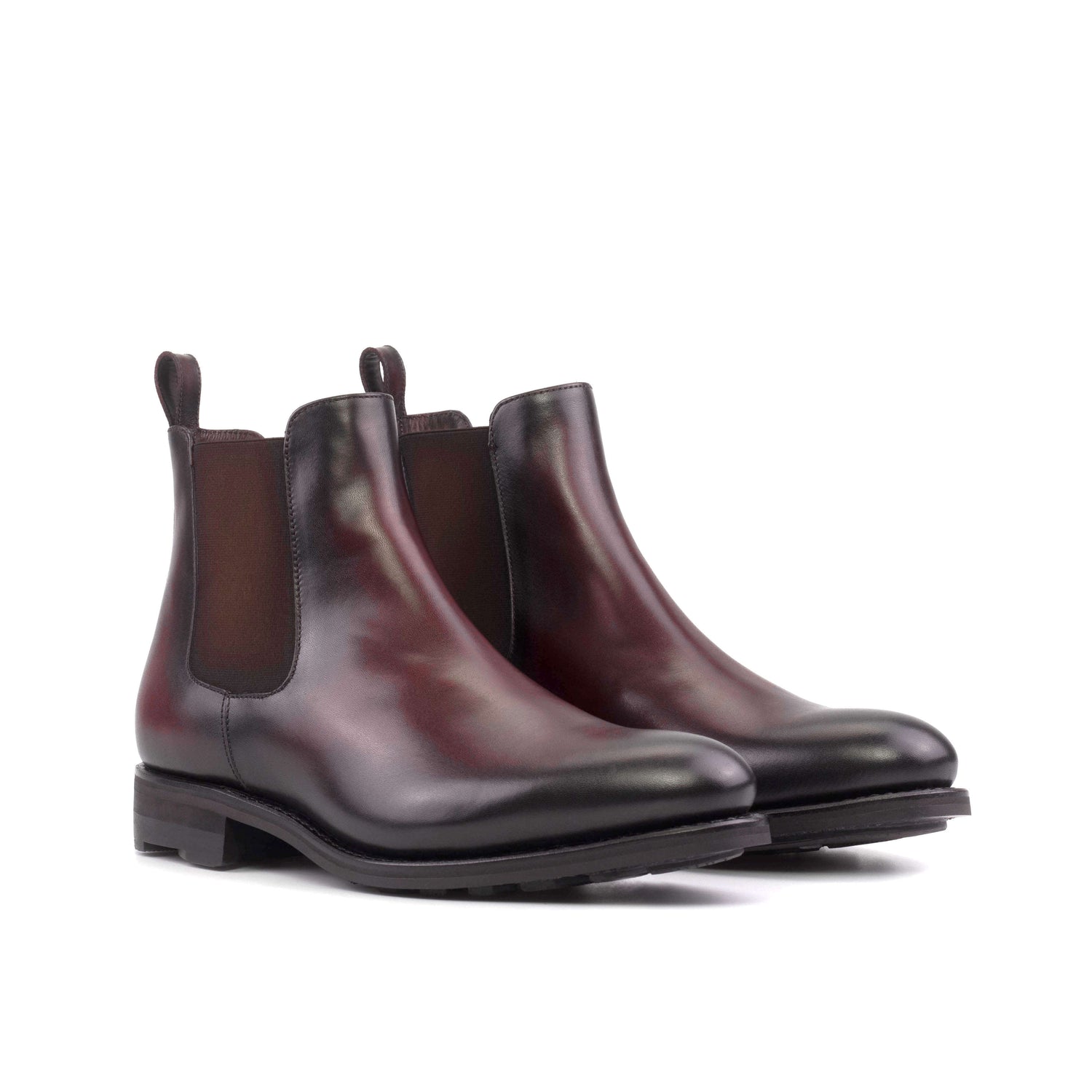 men's burgundy leather chelsea boots 