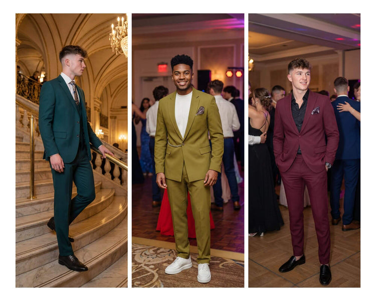 dress suits for prom Men's Patchwork Tailored Fit Single Breasted Two-buttons Wedding Prom Suits 3 Piece, Dark Gray