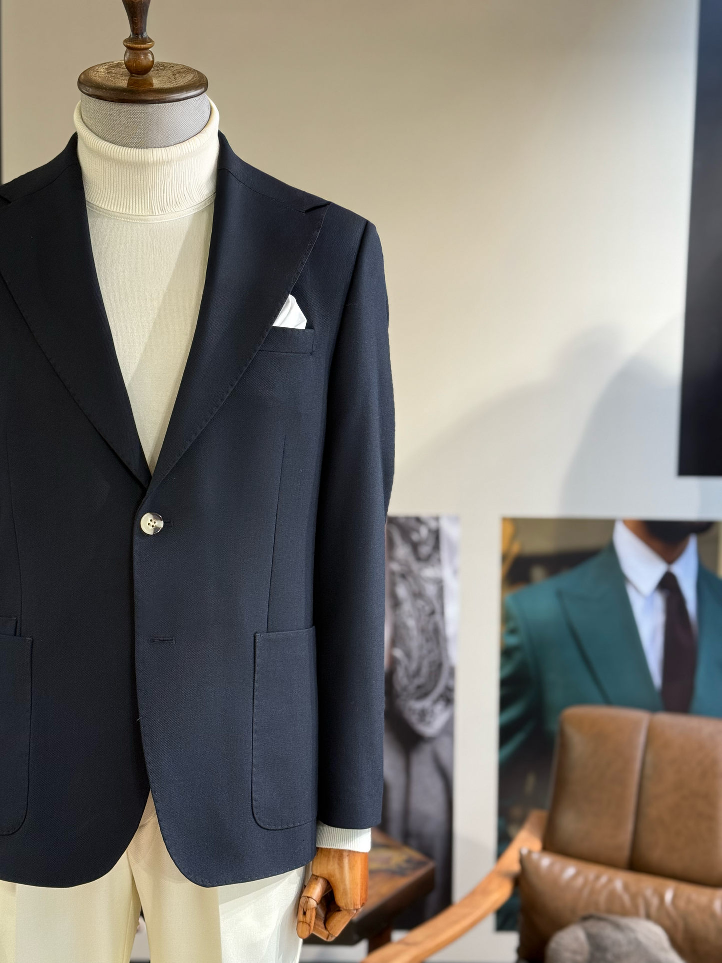 Navy Single Breasted Blazer