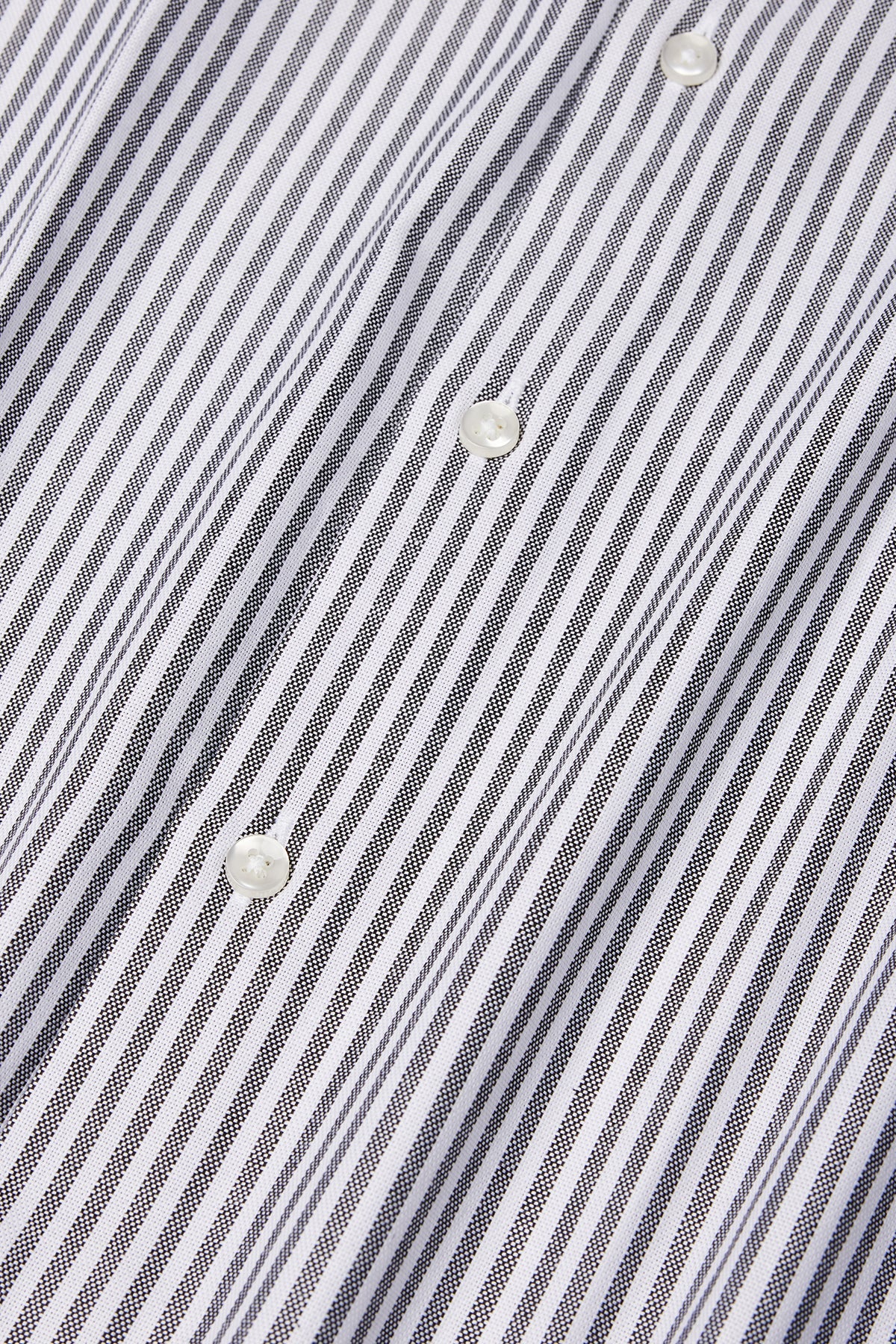 Black Striped Italian Spread Collar Shirt