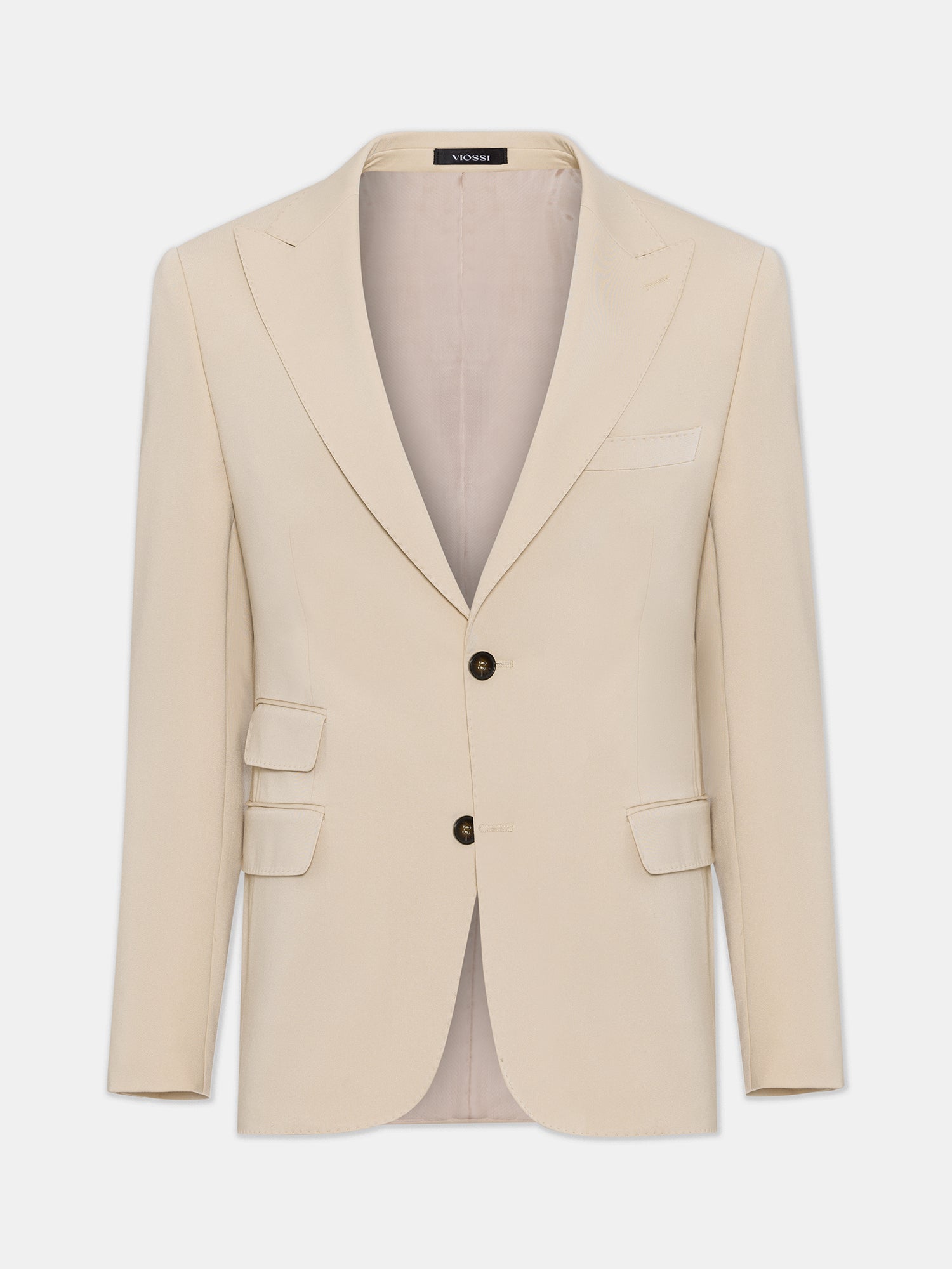 Donazi Beige Single Breasted Blazer – HolloMen