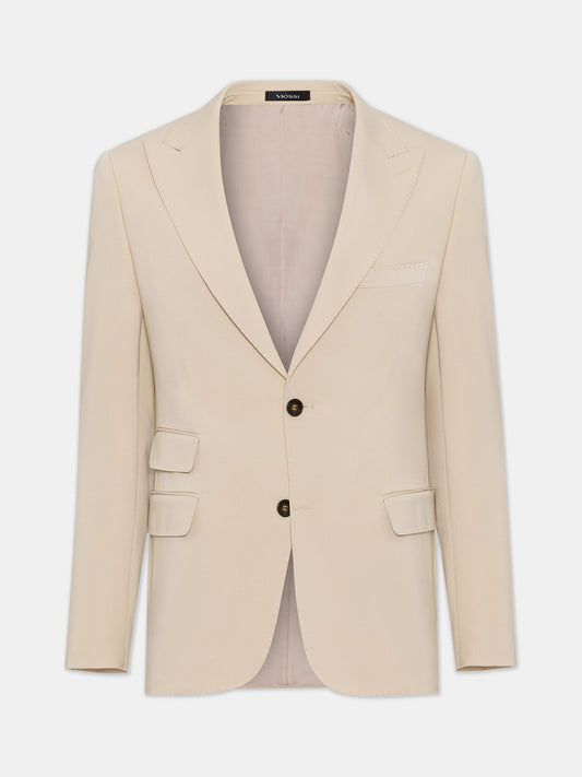 Donazi Beige Single Breasted Blazer