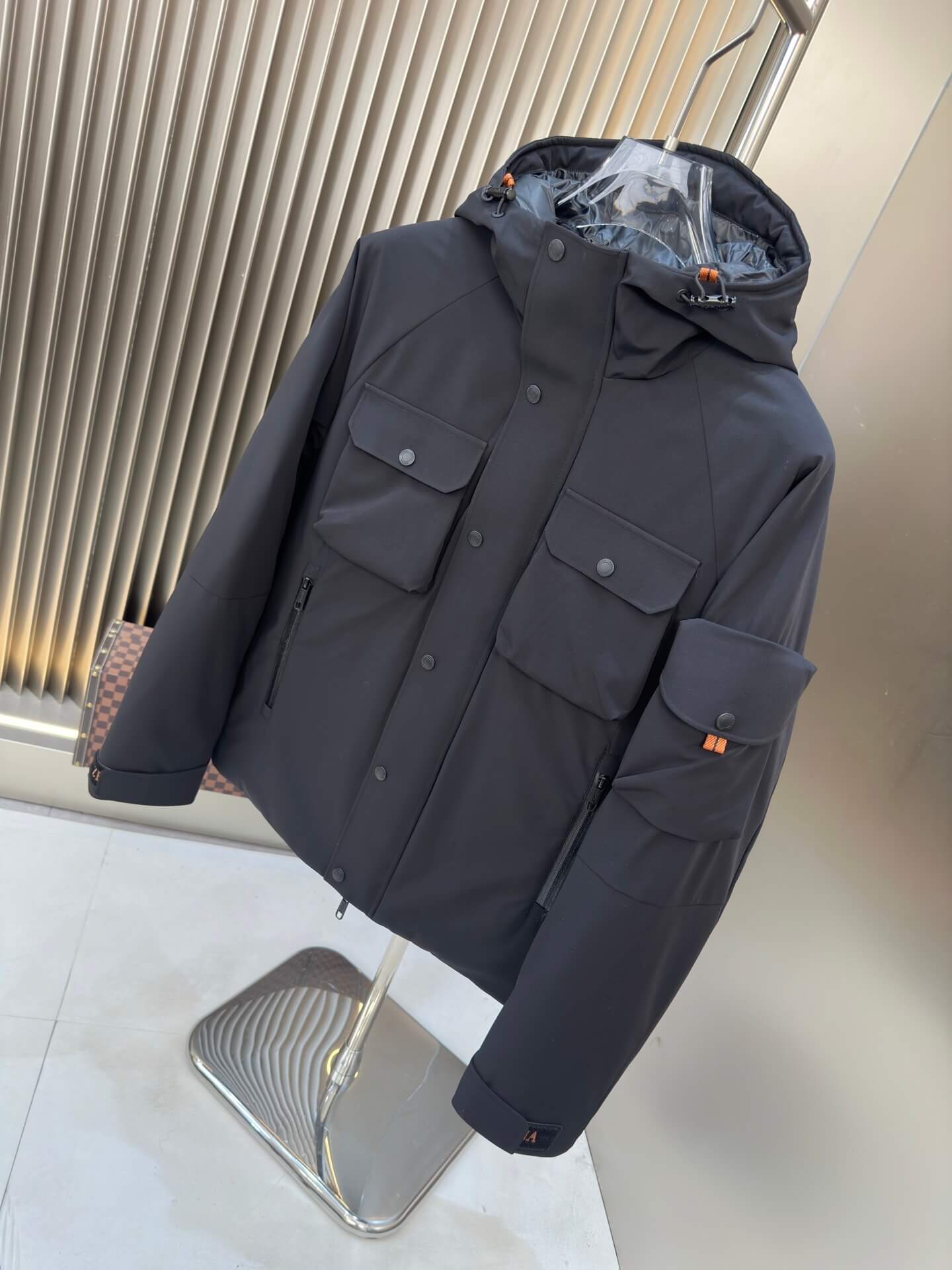 Zegna Men’s Hooded Down Jacket- Black