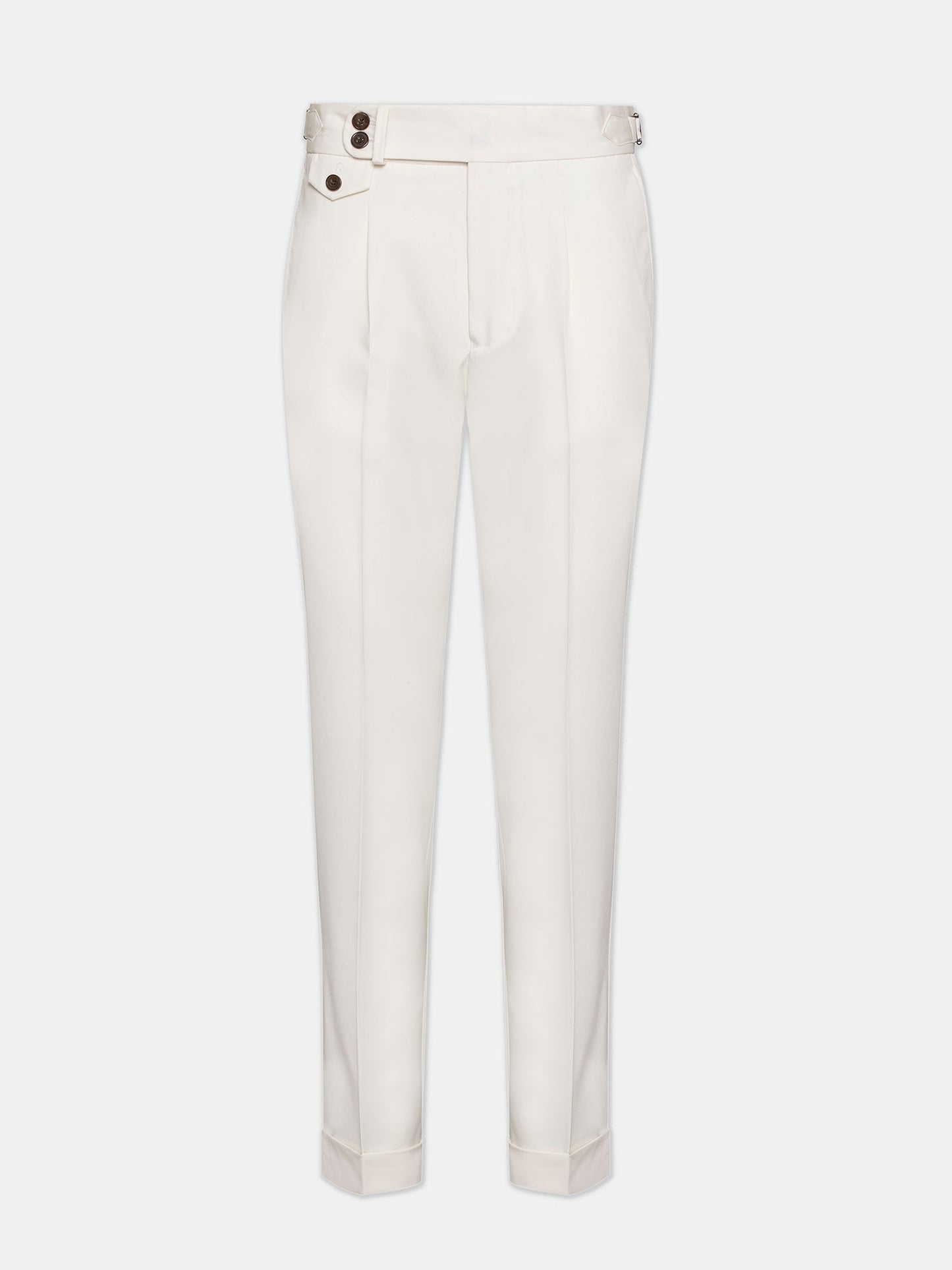 Men’s White Double-Breasted Slim-Fit 2-Piece Suit.