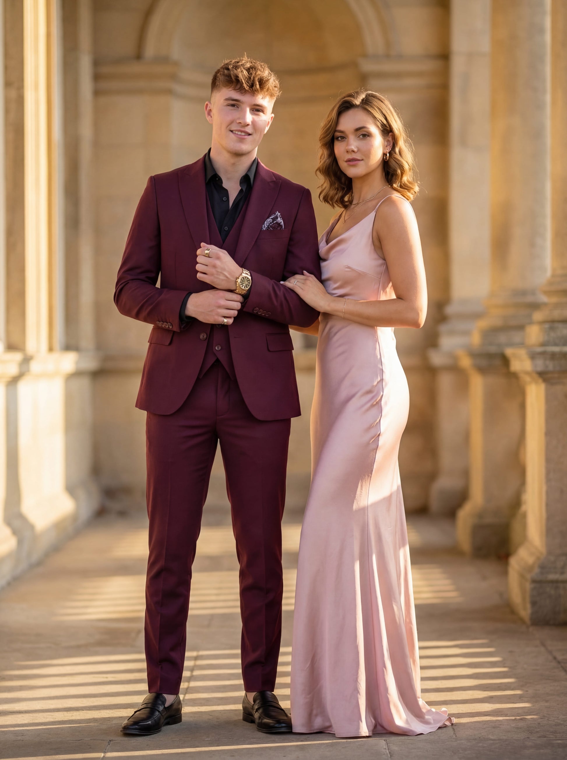 Burgundy Slim Fit Prom Tuxedo | Prom 2026