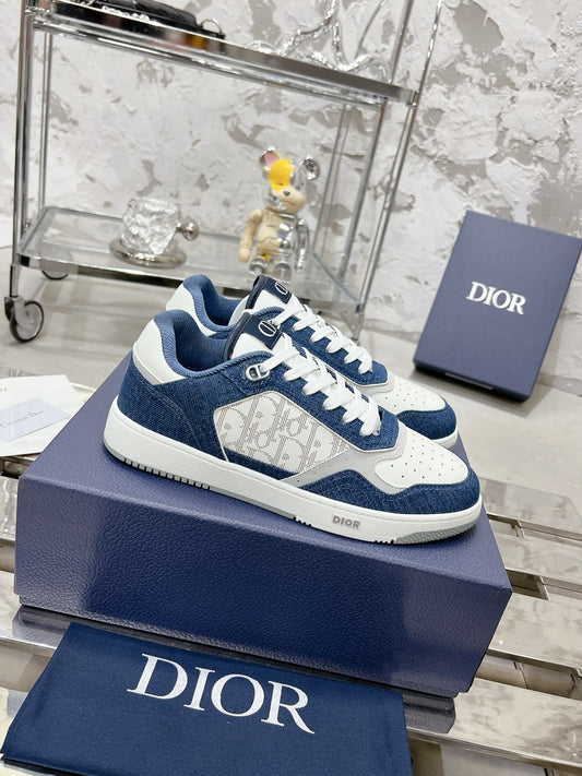 Christian Dior B27 Low-top Denim Blue White Leather