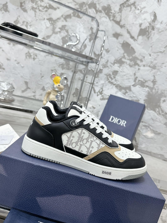 Christian Dior B27 Low-top White / Black and Beige Leather