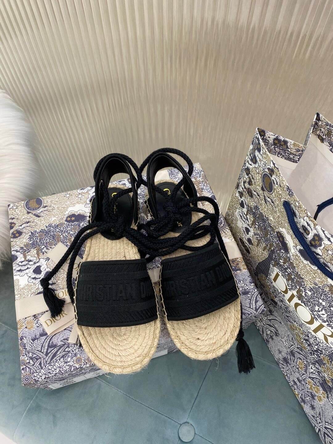 Christian Dior Black Summer Sandal