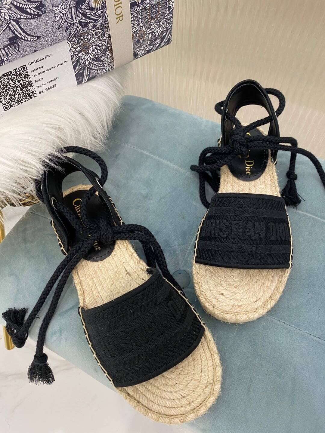 Christian Dior Black Summer Sandal